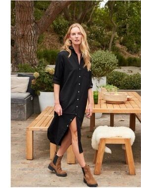 Frank & Eilleen Rory Shirt Dress in Black
